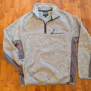 J. Crew Nordic Half-Zip Pullover in Marled Grey Polartec Sweater Fleece